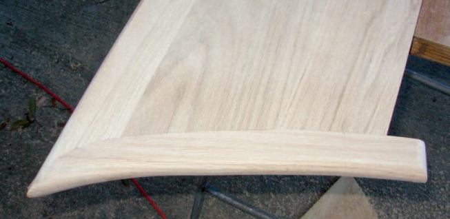 Glue on the Return, Install: I sand the assembly smooth.
