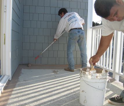 More typically, the texture and sealer are applied at the very end of the project.