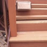 Figure 19. Use fascia material for the finished skirt boards, and decking for the treads.