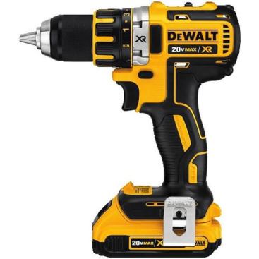 The DCD790 is DeWalt’s first brushless drill/driver. Features include a two-speed gear box, LED light with a 20-second delay, and an all-metal chuck (a rarity on compact models). The tool will be sold bare or in a kit with 2.0 Ah XR batteries (DCD790D2 - $219-239).