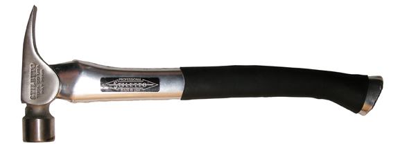 The Stiletto AA14MC was designed by Gary Pimental and featured a titanium head and aluminum handle. Popular for its light weight, there were eventually problems with the head to handle connection; with enough repetition and the right amount of torque the head would break off. The failure of this tool led to the development of single-piece titanium hammers.
