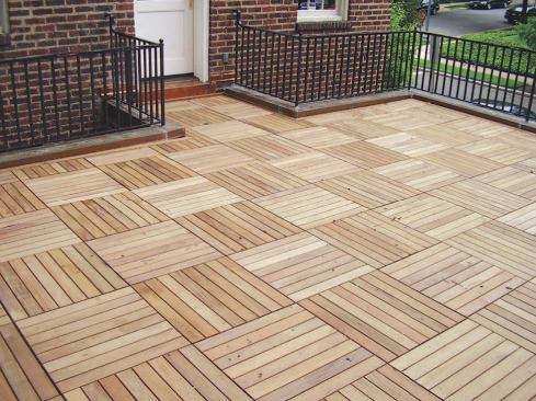 The finished rooftop deck