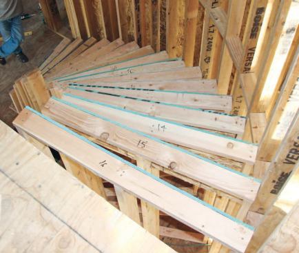 And so it went — nail off a wall, position and attach the cleat, all the way to the bottom.