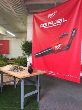 The new cordless blower also runs on M18 Fuel line. According to Milwaukee, it has the best max cfm run time on the market. It's designed with an axial fan and brushless motor. Release and pricing information was not available.