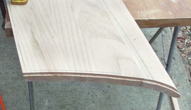 Repeat for Treads: A smooth arc remains for the top-bearing pattern bit to follow.