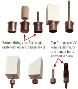 To increase its versatility, I designed the ends of the projector to accept interchangeable fittings.
