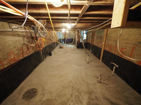 The new slab is poured.
