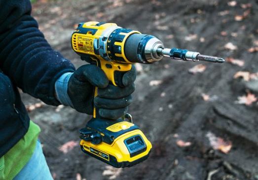 For much of our smaller drilling needs (5/8 inch or less) and for hanging doors we use a compact 
DeWalt 20v brushless drill/driver. We use it with either full size or compact battery packs but the lightweight benefits of the compact tool are more apparent with the smaller packs. We have gathered an eclectic collection of cordless tools and if we had to start over, we would probably stick with tools from just one of our favorite brands. Having tools that all use the same batteries would make things somewhat easier.