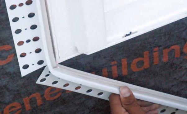 The E-Z Bead is folded it around the frame.