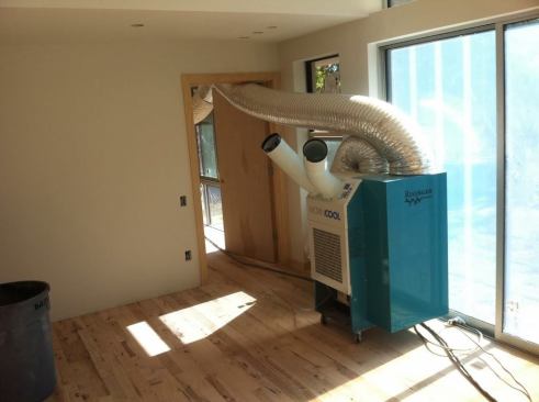 We condition the house post-floor install to keep the moisture content of the wood consistent.