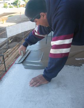 Long exposure to sunlight will damage the acrylic resin membrane, so it is protected under a thin layer of the same polymer cement that was used to cover the lath.