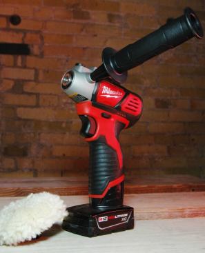 M12 Polisher/Sander (model 2438). Designed primarily for auto bodywork paint prep and finishing, this 12-volt max variable speed tool accepts a small rotary sanding pad, buffing pad, or polishing bonnet. It’s a curious 
foray into automotive from a brand that usually focuses on construction tools. But as it was explained to me, this is the first step on the way to getting pros to replace their air tools with ones powered by batteries. Available: now. Price: $150 (tool plus bag and accessories)