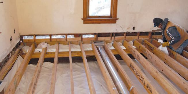 A heavy vapor retarder will help keep the crawlspace dry.