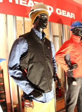 Heated Ripstop Vest. It’s nice to see Milwaukee do a heated vest because sleeves can be restrictive when you are working. The ripstop material is thin and pliable but strong and less prone than canvas or duck to tear when snagged. Features include a heavy duty Talon zipper, a zipped inside pocket, and outer pockets with riveted corners and a rubber-like coating over the seams. Available: August 2015.