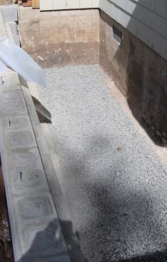 A 4-inch bed of stone.