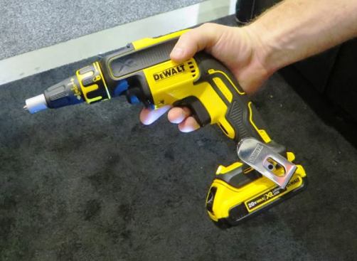 According to DeWalt their new brushless 18-volt drywall gun (DCF620) can drive 750 drywall screws in wood or 1,000 in light-gauge steel per charge with a 2.0 Ah battery, an amount said to be about a half day’s work. If that is correct then you could hang board all day on two 2.0 Ah packs or one 4.0 pack. The tool is light and comfortable in the hand and goes 0-4,000 rpm. For more on the DCF620, including pricing and availability, see 
DeWalt 20V MAX Brushless Drywall Gun