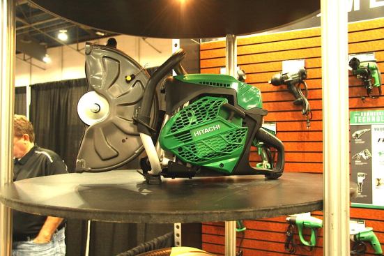 Hitachi also displayed their new (and very first) gas-powered cut-off saw. It’s still so new they don’t even have it listed on their website. We’ll be covering when it’s officially released. You can keep an eye out for it on their site www.hitachipowertools.com