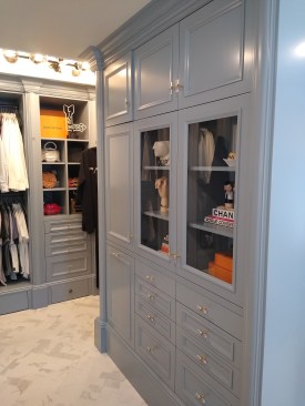 The client loved the finished closet, which was executed exactly as drawn.