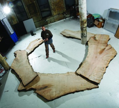 The ensō symbol served as Eric Manigian’s initial design for a “conversation table” gifted to the Zen Peacemakers.