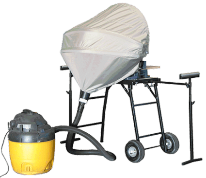 Under the hood, the unit daylights with a 4-inch OD vac port.