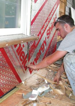 All joints were sealed with flashing tape.
