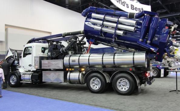 This may look like a rocket launcher, but it's something far more useful—a truck for cleaning out sewers. Made by Vactor, it has a high suction vacuum, debris separator, and a high-pressure water pump for rodding clogged drains. And that’s just the big stuff. I was about to say it contains everything but the kitchen sink—but for all I know there’s one in there. Vacuum trucks are not the most glamorous vehicles around, but as someone whose home is connected to a municipal sewer, I’m glad they exist.