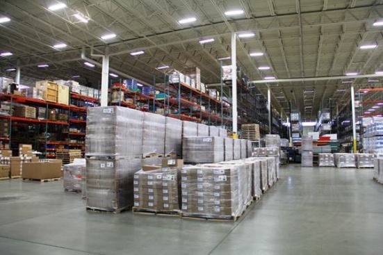 This is the warehouse area of one of the plants. For more on how the tools and materials you use are made see: 
A Trip to Klein's Tool Factories in Texas, 
A Trip to the Sawmill, and 
A Trip to the Hand Saw, Plane, and Chisel Factory.