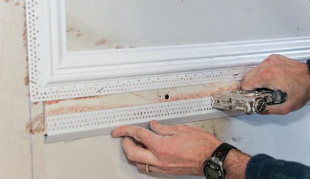 Applying the bead to create the wainscot profile