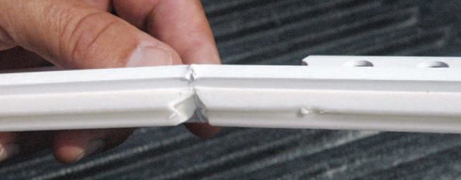 Closeup of the foam notch.