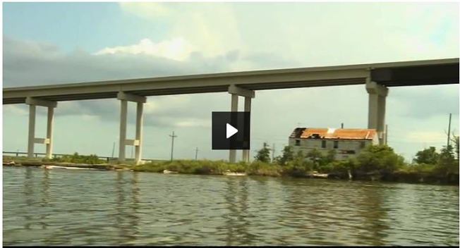 Other stretches of road have been elevated on pilings, reinforced to withstand not just floodwaters, but impacts from disabled vessels that might collide with the structure during a storm.