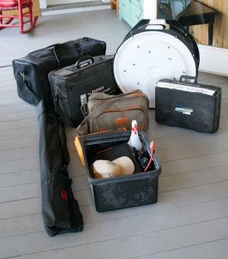 Equipment needed for comprehensive blower-door testing can be packed into a few easily-transported cases.