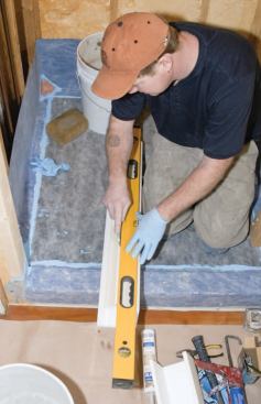I then measured the polystyrene curb cover that Noble had provided (this does not come with the ProBase kit), cut it to size with a utility knife.