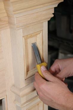 I use the Chisel Knife (model STK) more than any other European work knife; the end of the blade is a chisel and the side is a knife. It’s a good general purpose chisel and cutter. I frequently use it for scraping caulk, filler or glue out of inside corners. The long back edge of the knife is robust enough to be beat with a hammer so you can quickly notch framing by driving it into the edge of stud and then breaking out the waste.