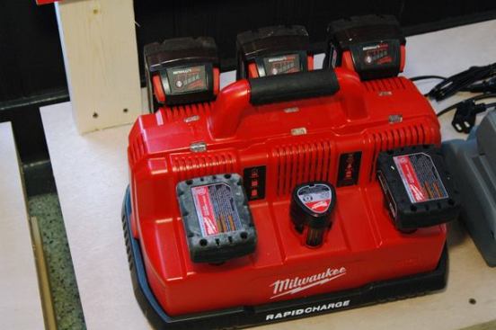 The new M18 and M12 Rapid Charge Station holds three M18 (18-volt) and three M12 (12-volt max) packs at the same time—and is said to charge must faster than the company’s current multi-pack charger (six 3.0 Ah packs in 72 minutes—versus 360 minutes before). The charger has a pass-through plug and is easily mounted on the wall.