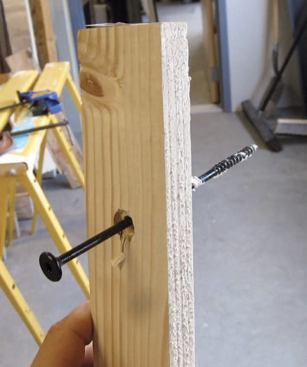 FastenMaster uses a high-strength steel for its fasteners, evidenced by the near perfect condition of many of the screws in the test.