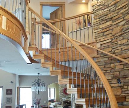 The upper treads appear to hang in the air.


