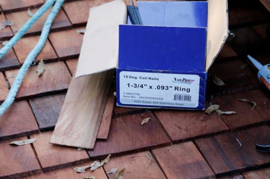 This 
304 Grade Stainless coil nail was special ordered but worth the $150/box.
