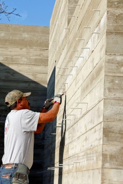 Cutting fiberglass ties flush to the surface can be done quickly with minimal damage to the surrounding surface.
