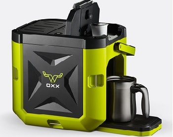 The Oxx set-up. Don’t like plastic pods? Compostable, non-plastic pods exist.