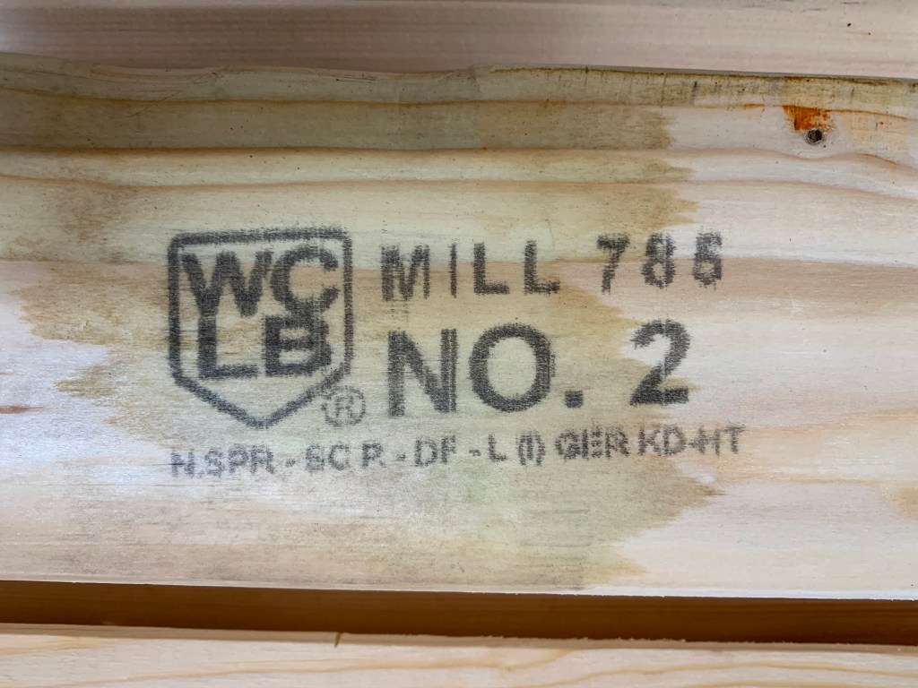 The West Coast Lumber Inspection Bureau, or WCLB (as identified on this grade stamp), merged operations with the Pacific Lumber Inspection Bureau (or PLIB, as identified in Table 4G, below).