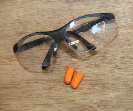 Eye and Hearing Protection  It should go with our saying that you wear eye and hearing protection. Once you get use to wearing both it’s hard to go back to working without them. To me they are part of the uniform; once I’m wearing them it’s Game On!