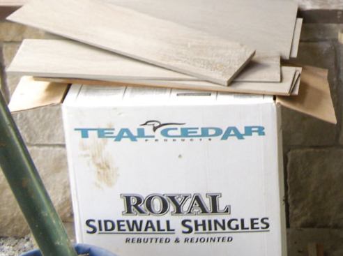 The author prefers R&R shingles because their parallel sides and square butts make them faster to install.