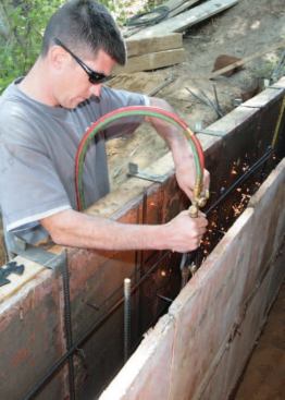 Final welds are made.