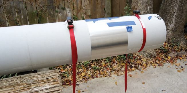 We used a Turncraft column; the local distributor split the fiberglass column, the PVC base, and the polyurethane foam capital in its shop.