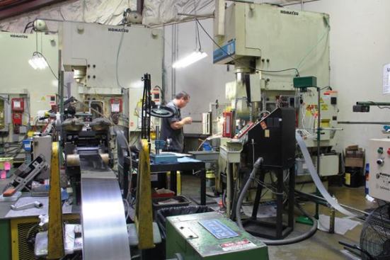 Here are just a few of the Komatsu punch presses at one end of the building.