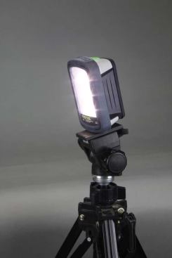 Mounted on a camera tripod
