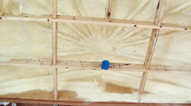 Complex framing areas are ideal spray-foam candidates.