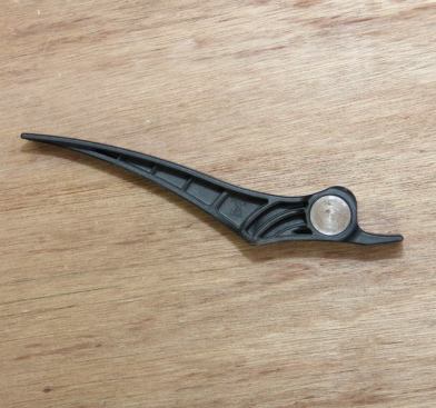 DoorJack The DoorJack is a sturdy piece of plastic that can be used to pry against the bottom of a door while lifting it onto the hinge pins or fitting it into an opening. You put one edge under the door and step on the other with your foot. It’s better than using a regular (metal) pry bar because it won’t mar the door or floor.