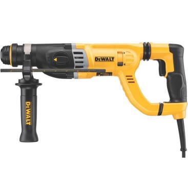 The D25263K is one of four new rotary hammers that were shown at the media event. Three are inline models and one is a pistol grip. The inline models appear intended to compete with the Bosch Bulldog. This particular model has hammer drill, drill, and chipping only functions and delivers 0-1,450 RPM and 0-5,350 BPM with 3.0 Joules of impact energy. Price: $199 COO: China.