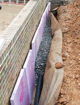 We did have to do some fiddling to get the foam to lie neatly against the foundation in areas where the concrete was a bit rough, but this was a minor problem.